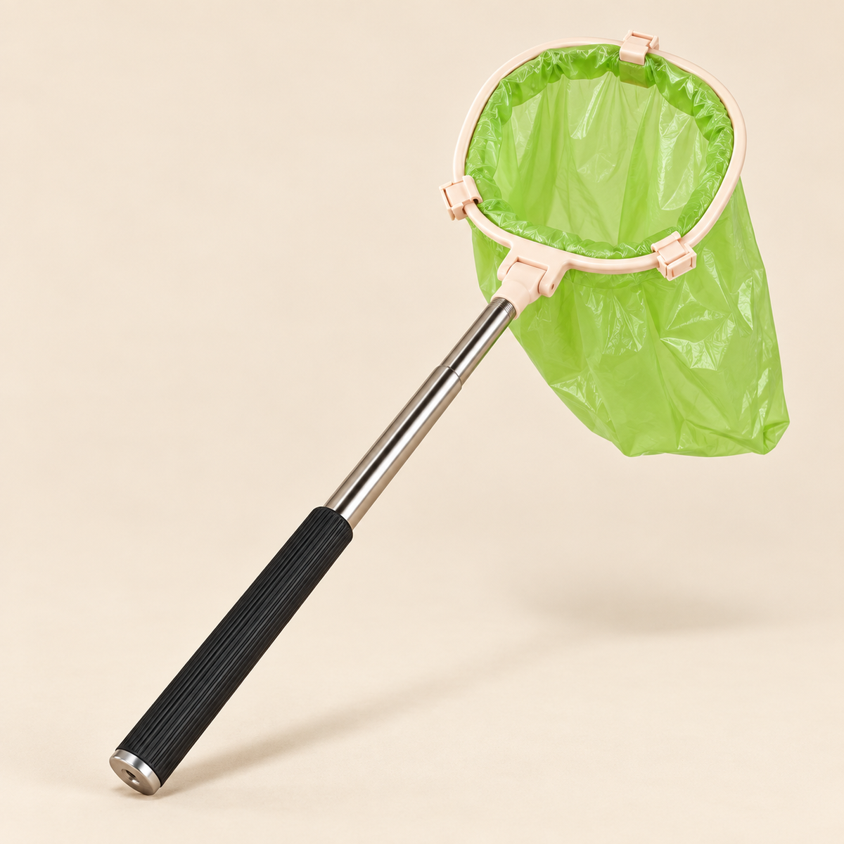 CleanCatch no-bend dog poop catcher with green waste bag